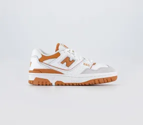 Womens New Balance BB550 White Orange Grey Trainers