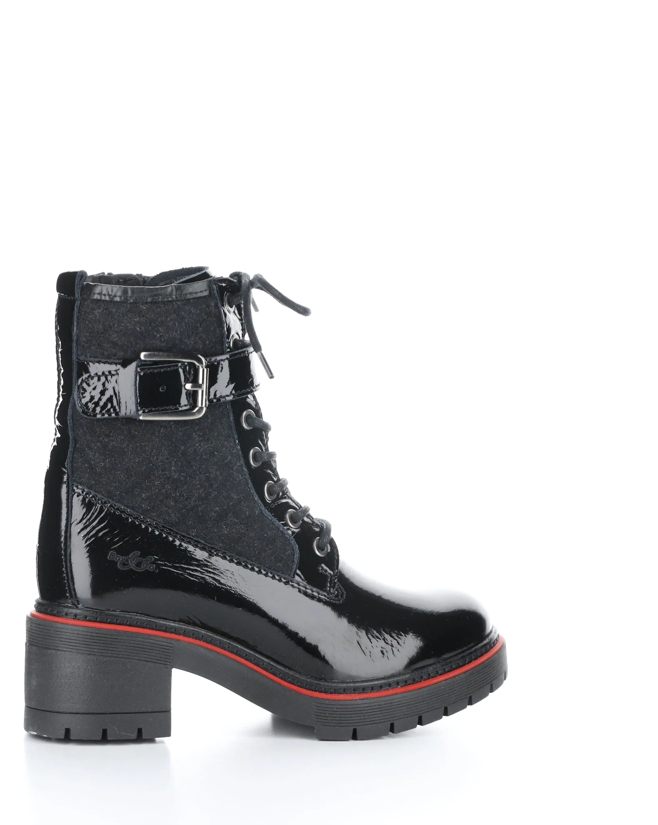 ZING BLACK Round Toe Boots